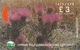 Cyprus, CYP-M-46, 20CYPA, £3 Wild Flowers Of Akamas Forest, White Stripe On Backside, 2 Scans - Chypre