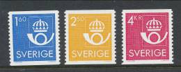 Sweden 1985. Facit  # 1333-1335.The Postal Office Emblem, Steel Engraving Recess, ,  See Scann, MNH (**) - Neufs