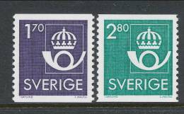 Sweden 1986. Facit # 1396-1397. The Postal Office Emblem, Steel Engraving Recess, Set Of 2, See Scann, MNH (**) - Neufs