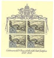 CITTA´ DEL VATICANO - CENTENARIO PRIMI FRANCOBOLLI DELLO STATO PONTIFICIO BF 1 ANNO 1952  - NUOVO ** MNH - Used Stamps