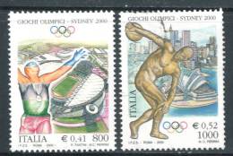 ITALIA / ITALY 2000** - Giochi Olimpici "Sydney 2000 - 2 Val. MNH  Come Da Scansione - Verano 2000: Sydney