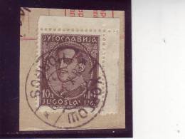 KING ALEXANDER-10 D-POSTMARK-HORGOŠ-VOJVODINA-SERBIA-YUGOSLAVIA-1931 - Usados