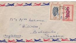 MARCOPHILLIE, LETTRE CONGO BELGE 1949. KIKWIT SUSSEX ANGLETERRE   /3355 - Lettres & Documents