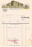 2 Rechnungen Kunstdruckerei Arthur Albrecht & Cie., Karlsruhe 1942 U. 1949 - Imprenta & Papelería