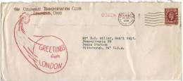 TZ1388 - GRAN BRETAGNA 18/8/1936 , Da Londra X Gli USA : Lineare QUEEN MARY - Cartas & Documentos
