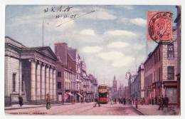 AK EUROPE SCHOTTLAND ABERDEEN UNION STRASSE HOHE STRASSENBAHN TRAM OLD POSTCARD 1908. - Aberdeenshire