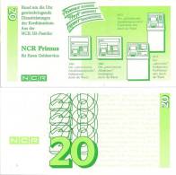 Test Note - NCR-232a, 20 Deutchmarks, ATM Machines - Specimen