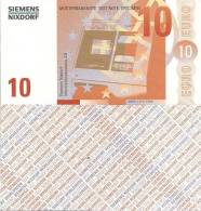 Test Note - SNIX-162, 10 Euro, Siemens Nixdorf, Euro Stars / ATM - [17] Fakes & Specimens