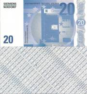 Test Note - SNIX-1623, 20 Euro, Siemens Nixdorf, Euro Stars / ATM - [17] Fakes & Specimens