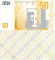 Test Note - SNIX-1624, 50 Euro, Siemens Nixdorf, Euro Stars / ATM - [17] Falsos & Especimenes