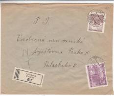 églises - Bohème & Moravie - Lettre Recommandée De 1941 ° - Cartas & Documentos
