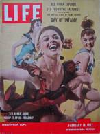 Magazine LIFE -  FEBUARY 18 , 1957 - INTER. ED. -  Autos élégantes D'  ITALIE - PEARL HARBOR -  Publicités  (3050) - News/ Current Affairs