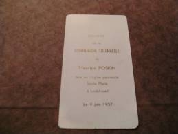 BC4-2-101 CDP Souvenir Communion  Maurice Poskin Lodelinsart 1957 - Communion