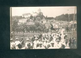 Suisse VD - Carte Photo Animée Fête Procession écrite Depuis Bercher à Destination Lausanne - Bercher