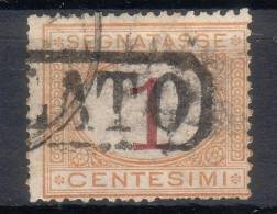 Regno D'Italia - 1870 Segnatasse (usato) 1 Centesimo Ocra E Carminio Sass. 1 - Postage Due