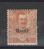 EGEO RODI 1916 20 C. ARANCIO ** MNH - Egée (Rodi)