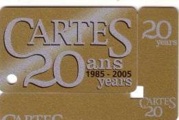 FRANCE CARTE SALON CARD CARTES 2005 20 ANS YEARS AXALTO NEUVE MINT - Cartes De Salon Et Démonstration