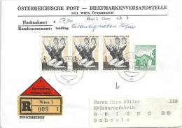 Nachnahme R-Brief  Wien - Brienz              1973 - Briefe U. Dokumente