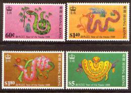 Hong Kong SG587-590 1989 60c-$50 Year Of "Snake" MNH - Neufs