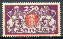 DANTZIG 1922 - Neufs