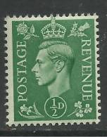 GB 1937 - 47 KGV1 1/2d PALE GREEN UMM STAMP SG 485.. ( C740 ) - Unused Stamps