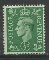 GB 1937 - 47 KGV1 1/2d PALE GREEN UMM STAMP SG 485.. ( D719 ) - Unused Stamps
