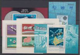 Hungary 3 Mini Sheets And 2 Blocks Of Four Cosmos MNH ** - Usati