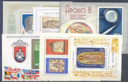 Hungary Cosmos,art,flags 6 Mini Sheets MNH ** - Nuevos