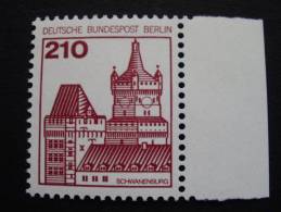 Deutschland Berlin 589 ++, Mnh Einzelstück V. Rechten Rand, Burgen Und Schlösser - Sonstige & Ohne Zuordnung