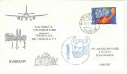 SUIZA CC  PRIMER VUELO ZURICH STOCKHOLM AL DORSO MAT - Storia Postale