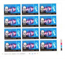 British Antarctic Territority BAT 1966 Churchill Memorial Issue 1/2p Blk Of 12 MNH - Ungebraucht