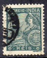 PORTUGUESE INDIA 1933 Portugal And Galeasse - 6r. - Green   FU - Portugees-Indië