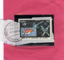 CUBA 1987 INTERCOSMOS 20TH ANNIVERSARY USED - Gebraucht