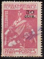 PORTUGAL (IMPOSTO POSTAL E TELEGRÁFICO) - 1915-1925.   Para Os Pobres.  Pap. Liso,  30 S/ 2 C.   (o)  MUNDIFIL  Nº 11 - Used Stamps
