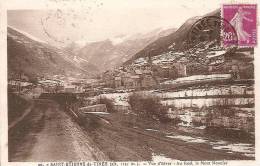 SAINT ETIENNE DE TINEE ,VUE HIVER ,AU FOND LE MONT MOUNIER  REF 31418 - Saint-Etienne-de-Tinée