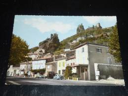 ROCHEMAURE - LE CHATEAU FEODAL VUE DU CENTRE DU VILLAGE - CAFE DU CENTRE - 07 ARDECHE - Rochemaure