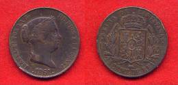 ESPAGNE - ESPAÑA - SPAIN  - ISABEL II - 25 CENTIMOS DE REAL 1861 - SEGOVIA - Other & Unclassified