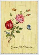 Bonne Fête Maman---Rose,oeillet Et Papillons  ,cpsm 10 X 15  N° 9239 éd Spécial - Día De La Madre