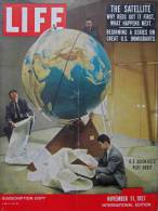 Magazine LIFE - NOVEMBER 11 , 1957 - INT ED. - Pub. RENAULT - AIR FRANCE - FORD - FIAT - Satellite Russe - BRAISIL (3057 - Novedades/Actualidades