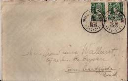 BELGIQUE :  1935:N°340x2 Sur Lettre Oblit.Willebreck.Verso:cachet En Cire. - Brieven En Documenten