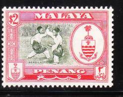 Malaya Penang 1960 Arms $2 MNH - Penang