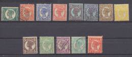 Queensland 1897 - 1908 1/2p  To  2/- And 1p Zigzag   MH* (except 1p,2 1/2p And 1/-) - Ungebraucht