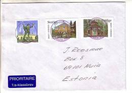 GOOD SWEDEN Postal Cover To ESTONIA 2003 - Good Stamped: Monument ; Architecture - Briefe U. Dokumente