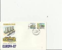 EUROPA CEPT 1987  - FDC  EUROPA - 87 W 2 STS OF 22-29 P. . POSTM GIBRALTAR EUROPA 87 POSTM FEB 17 REGIB003 - 1987