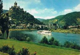 COCHEM Am Der Mosel - Moselanlagen - Un Bateau Sur La Moselle - TBE, Carte Neuve, 2 Scans - Cochem