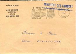 Abbeville Somme 31/8/1984 Franchise De Mairie à Mairie Collégiale St Wulfran - Civil Frank Covers