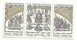 1974 - Vaticano 558/60 San Tommaso   ++++++++ - Cuadros