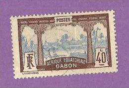 COLONIES FRANCAISES GABON TIMBRE N° 59 OBLITERE VUE DE LIBREVILLE - Autres & Non Classés