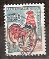 Timbre France Y&T N°1331A (03) Obl.  Coq De Decaris. 0.30 F. Vert, Rouge Et Bistre. Cote 0,15 € - 1962-1965 Cock Of Decaris