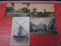 4 Postk.  PEER   : Nieuwstr.,       MOLEN,       WINDMOLEN,       STADHUIS - Peer